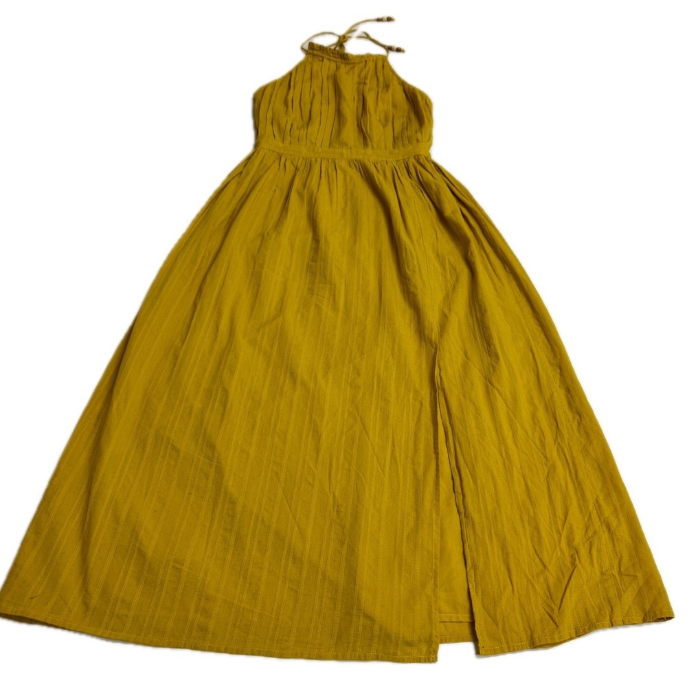 TULAROSA Dress Womens Small Yellow Roe Midi Halter Neck Backless Slit - Picture 3 of 9